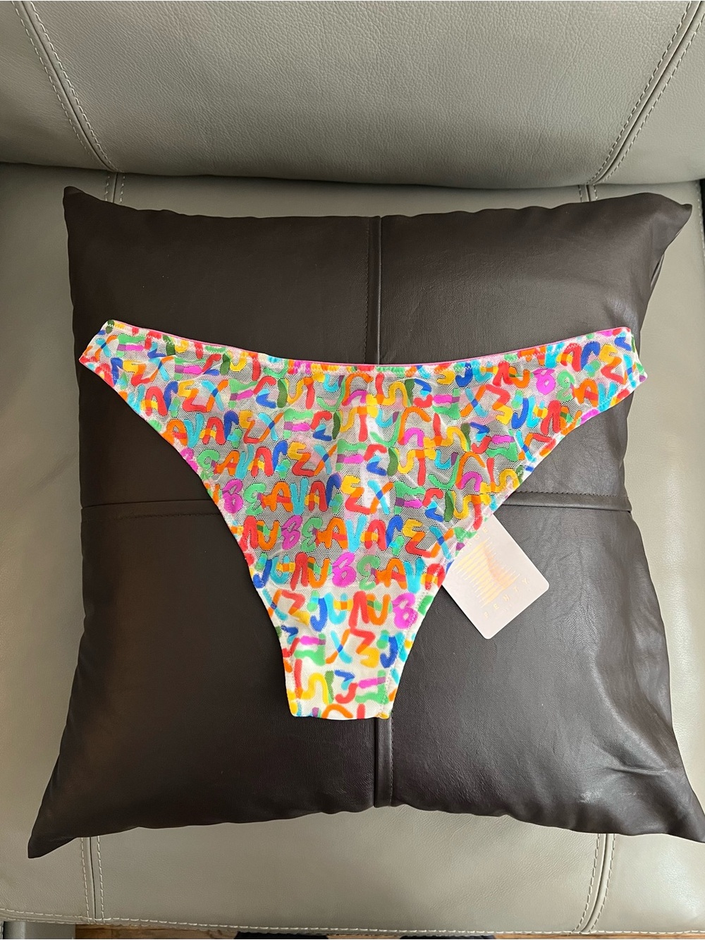 Savage X Fenty Multicolor Scribble Print Thongs